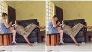 "She treats my mum like queen": Oyinbo wife cleans her mother-in-law's nails, video trends online