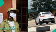 Corps Member with Benz GLE reportedly woos colleague's girlfriend at PPA, collects her number