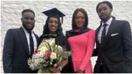 "Which kine suit the papa wear?" Reactions as Jay Jay Okocha shares photo from daughter’s graduation abroad