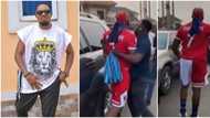 Nollywood's Jnr Pope throws caution to the wind on streets of Delta, fights dirty, smashes man's windscreen