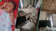 Nigerian father grateful as baby comes out without scratch after POP ceiling fell in bedroom