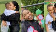 Tonto Dikeh shares heartwarming photos with son as he celebrates Father's day in school