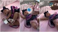Baby trembles in fear, shakes on her bed after hearing sound of water bottle for the first time in viral video