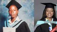 Young lady bags degree, shares childhood photos of herself in different graduation gowns