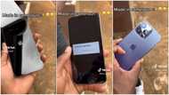 Man powers on fake iPhone 14 pro max, Android OS comes up, Nigerians react to viral video