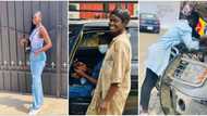 Pretty lady with shiny black skin who works as auto engineer goes viral, her photos inspire many