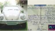 Good old days: Many react as photo of Beetle car sold for N3,908 with receipt emerges online
