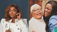 Funke Akindele in tears while speaking about late mum's role in her career: "She raised us well"