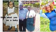 Lady's transformation from a small 'innocent' girl to having an hour-glass shape stuns many, photos go viral