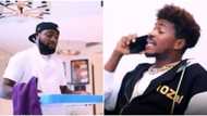 Poverty no fit am: Fans react as Davido plays the role of houseboy in comedy skit, video trend