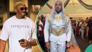 "Merlin no do pass this": Pretty Mike arrives event like a goddess with lady in box