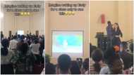 "What's all this?" Nigerian lecturer dances to cartoon in class, students remain standing in video