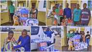 Nigerian woman gives birth at bus park, Peace Mass Transit rewards her with bag of rice, yam, other items