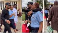 "This girl don tire for her papa": Days after surprise visit, Charles Okocha storms daughter's school again