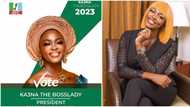 The cat's out of the bag: BBNaija's Ka3na returns to Nigeria, drops poster as she joins 2023 presidential race