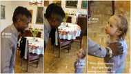 "They’ll be inseparable": Oyinbo kid looks surprised to see black man her aunty married, video goes viral