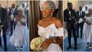 Becoming Mrs: Actress Biola Adebayo shares beautiful video as she walks down the aisle with lover