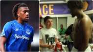 Emotional moment young 'Oyinbo' Arsenal fan cried uncontrollably after meeting Super Eagles star Alex Iwobi