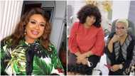 Veteran actress Dolly Unachukwu makes big return to Nollywood, hangs out with Omotola in new photo