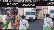 "Get a bodyguard": Woman wins N800 billion on jackpot, runs Into the street, video goes viral on TikTok