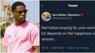 Pray for your woman, a lot depends on her happiness - BBNaija star Neo says