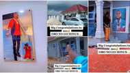 "OBO for life": Nigerian lady dedicates her new house to Davido, video shows its interior with his pictures