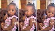 "A good listener": Baby uses key as phone, acts like she's receiving call in funny video
