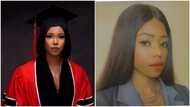 Nigerian lady who used to lie she's on vacation in South Africa 'comes back' with PhD degree, many celebrate her
