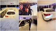 Groom and bride make grand entrance into wedding hall, seat in N42.4m Mercedes Benz GLC