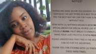 "Well crafted and standard": Nigerian girl's written notice for price increment of bread stuns many