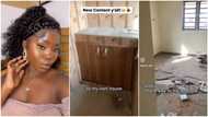 Nigerian lady moves abroad after renting house, sweeps house clean, says landlord blessed her