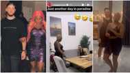 "He's always coughing": Netizens raise concern as Cuppy teaches 'hubby' how to dance in cute video