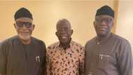Just in: Photo emerges as 2 APC governors visit Tinubu in London