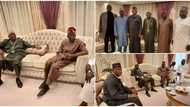 Photos emerge as Kano governor pays surprise visit to Tinubu in London