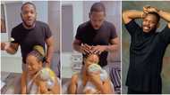 BBNaija All Stars: Frodd shares sweet video of wife's morning care with their baby, gives her a wet kiss