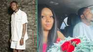 "Best gift Mohbad's protest gave to me": Lady shows off her boyfriend as he sprays her money