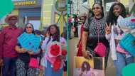 Lady celebrates as mother gifts her 3 lands and other items on sign-out day, video melts hearts