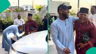 Davido and Bright Chimezie finally meet in Lagos, OBO prostrates to greet him: “Maximum respect”
