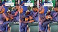 "She touched the right spot": Lady rubs groom's chest at wedding, he becomes happy, puts money in her purse