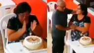 Touching moment strangers joined a lady to celebrate her birthday when they noticed she was alone