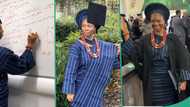 "The Iyalaje of mathematics": Nigerian lady bags MSc in maths, rocks native attire to graduation