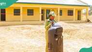 Excitement as corps member builds classrooms for Bauchi school where pupils learn under trees