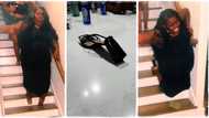 Woman falls down stairs after high heel breaks in viral TikTok video, netizens poke fun at her shoes
