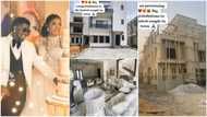 "God did": Lady shares clip of mansion hubby built after wedding, it has classy furniture, looks like "palace"