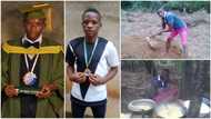 After graduating with first class in mathematics, this young Nigerian man without job becomes a farmer to make money (photos)