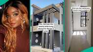 Lady who moved overseas 3 years ago builds solid mansion, shows off exterior design in video