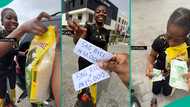 Lady gives bag of rice and N30,000 to stranger she met on the road, video trends