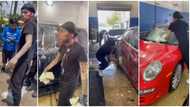 Rapper 6ix9ine shows up at car wash and washes people's cars on his birthday, causes a stir in cute video