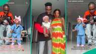 Nigerian man celebrates baby who ushered big blessings into his house, dances with her