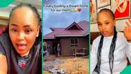 Lady fulfils dream of building house for mum, shows off impressive project in video